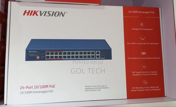 Hikvision 24-Port Poe Switch Unmanaged Poe Switch 300m Long Range · Photo 1