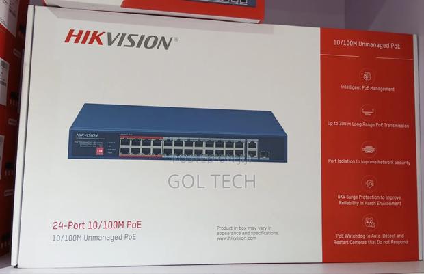 Hikvision 24-Port Poe Switch Unmanaged Poe Switch 300m Long Range · Photo 2