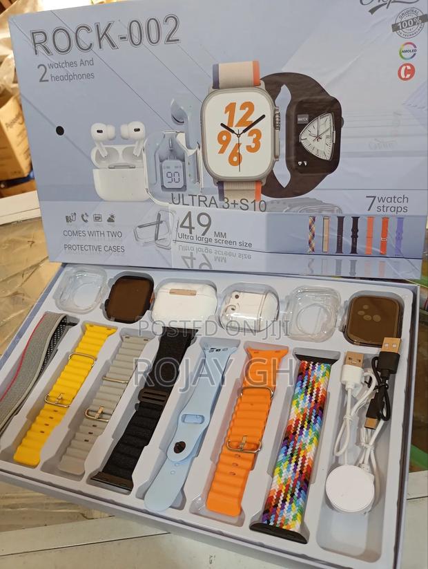 Rock-002 Smartwatch Combo for Couples, 2 Smart Watches, 2 Airpods · Photo 4