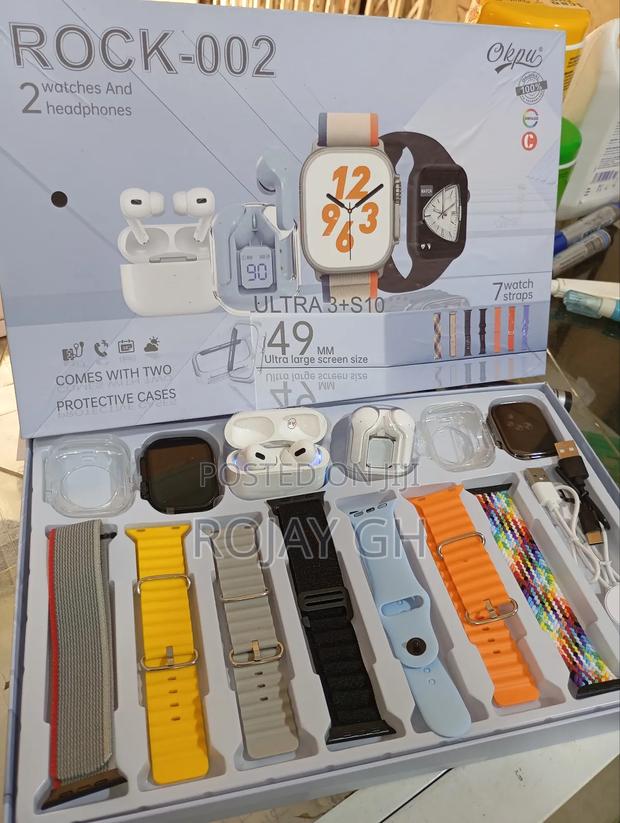 Rock-002 Smartwatch Combo for Couples, 2 Smart Watches, 2 Airpods · Photo 3