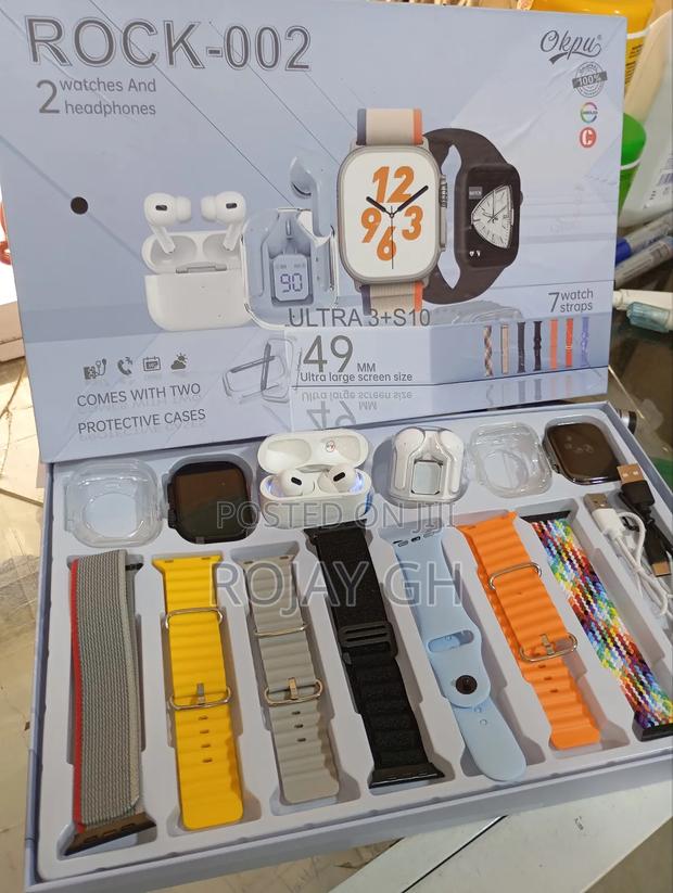 Rock-002 Smartwatch Combo for Couples, 2 Smart Watches, 2 Airpods · Photo 1