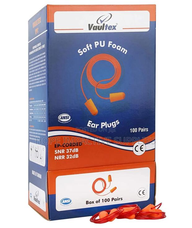 Vaultex Safety Ear Plugs / Earplugs, Foam. · Photo 1