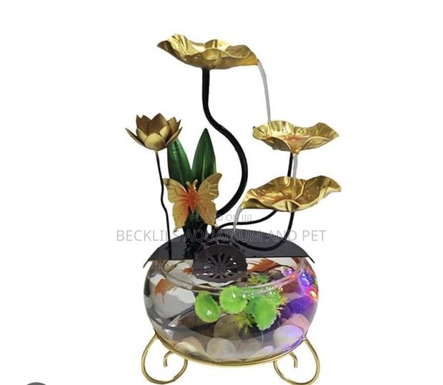Indoor Metal Tabletop Water Fall With Aquarium · Photo 3