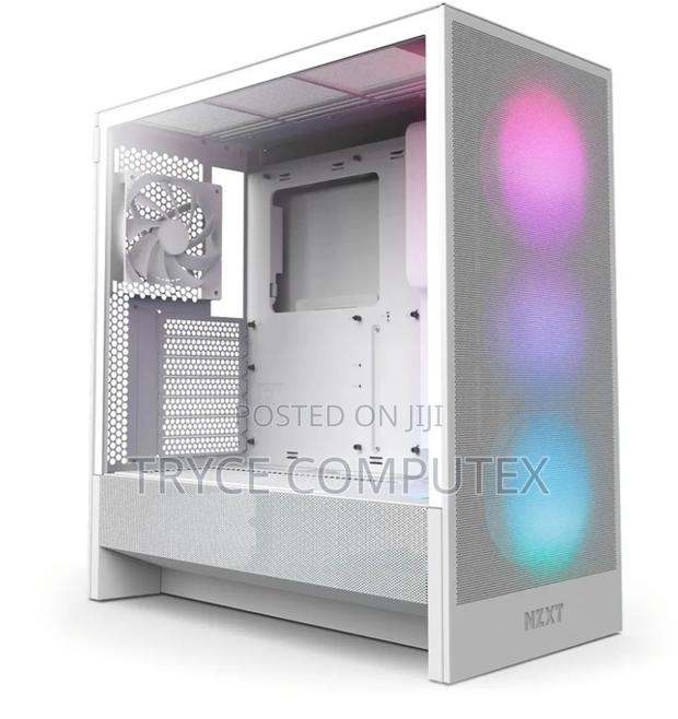 White RGB NZXT H5 Flow Pc Case · Photo 1
