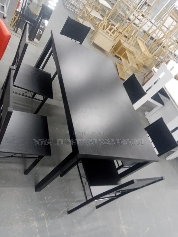 Original 6 Seater Black Wooden Dining Set · Photo 1