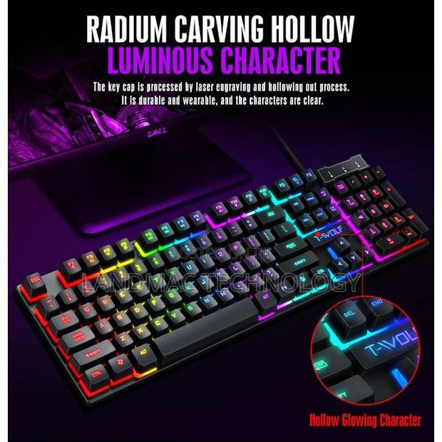 T-wolf 3-piece Illuminated Gaming Mouse And Keyboard Set · Photo 2
