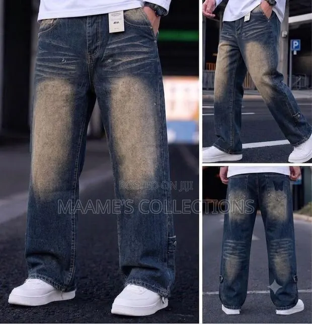 Luxury Designer Wide Leg Denim Jeans for Men (Sizes 30 - 38 ) · Photo 1
