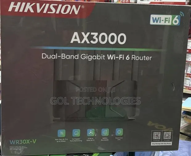 Hikvision Ax3000 Dual -Band Gigabit Wifi 6 Router Ds-3wr30x-V · Photo 1