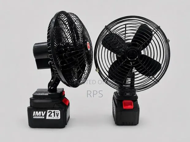 8” Rechargeable Industrial Style Mini Fan · Photo 1