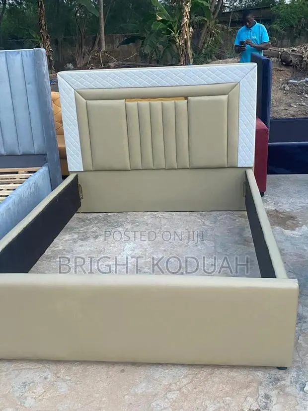Creamy Double Bed Frame · Photo 1
