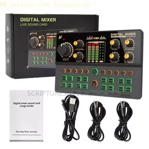 V90 Podcast Live Soundcard Digital Mixer Sound Card · Photo 1