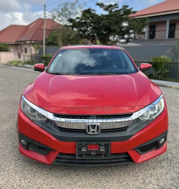 Honda Civic EX Sedan 2018 Red · Photo 1