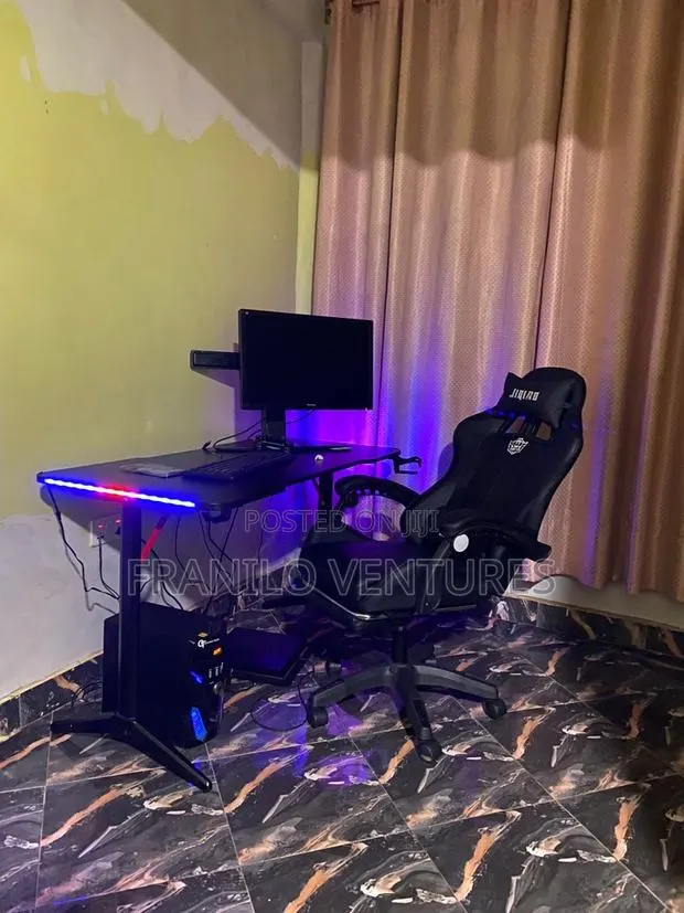 Combo- RGB Gaming Desk (1.2m) and Game Chair With Massage · Photo 1
