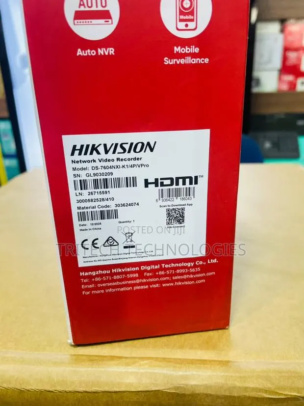 Hikvision Ds-7604nxi-/4p/Vpro 4-Ch 1u 4 Poe Acuseek K Vpro NVR · Photo 1