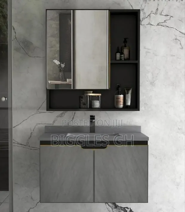 Cabinet Basin With Mirror- Marble Top- 60cm · Photo 1