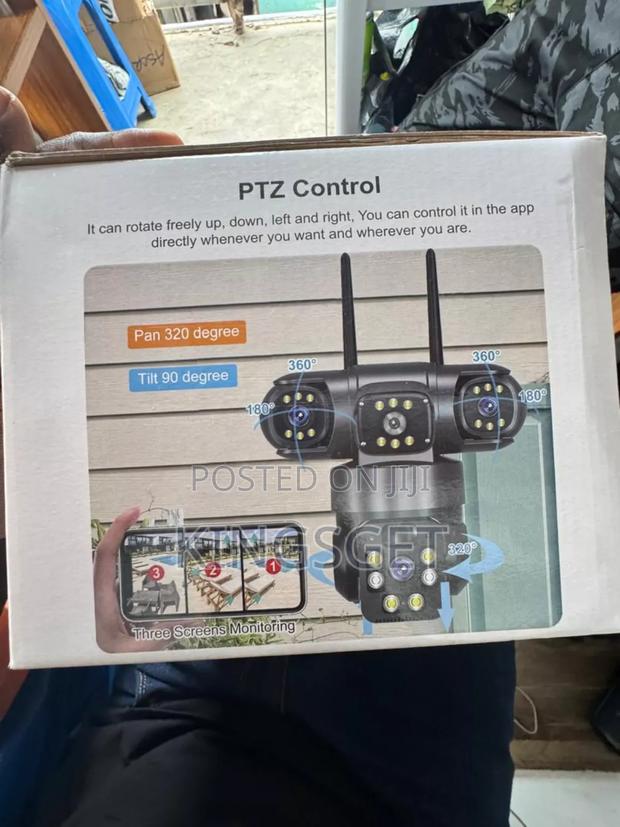 3 Lens Solar 4g Surveillance Cctv Camera Takes All Sim Cards · Photo 1