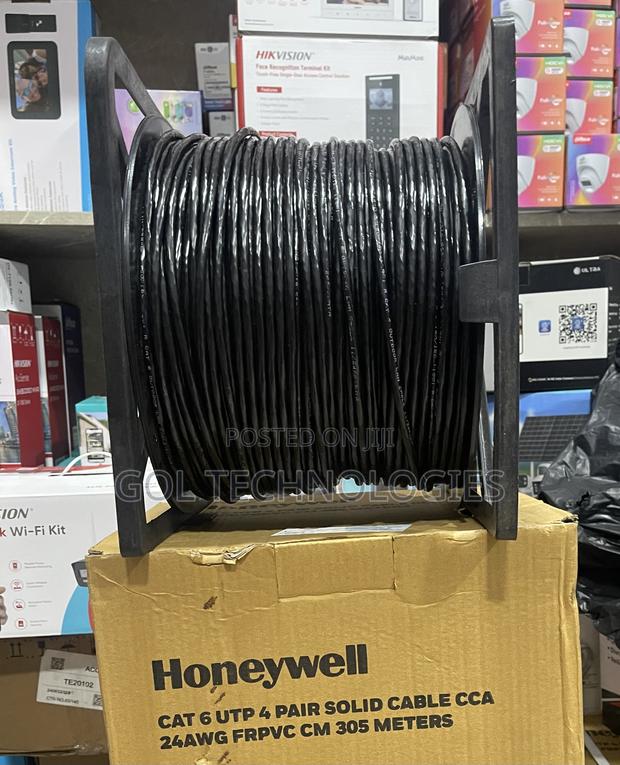 Cat6 Utp Outdoor Cable 305m 4 Pair Solid Cable Cca 24awg Honeywell · Photo 1
