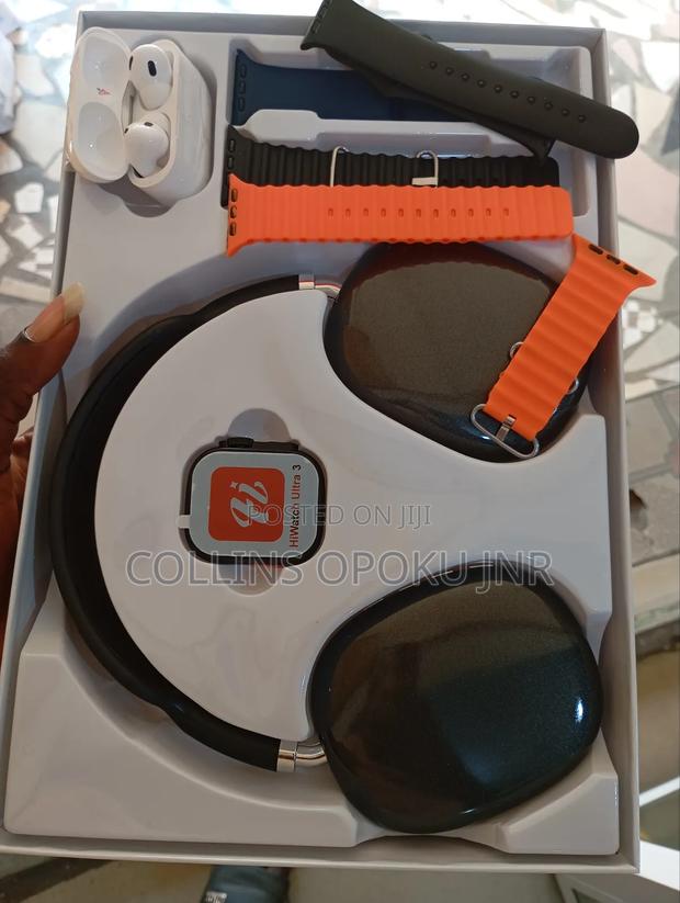 MVP -280 Smartwatch, Consist of P9 Head Set, Airpod, 4 Straps - Black · Photo 1