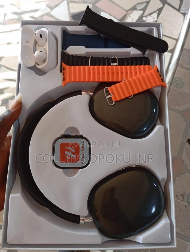 MVP -280 Smartwatch, Consist of P9 Head Set, Airpod, 4 Straps - Black · Photo 2