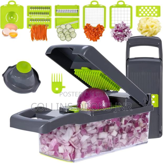 Vegetable Slicer 16pcs Hand Operated Vegetable Slicer, Veggie Chopper · Photo 3