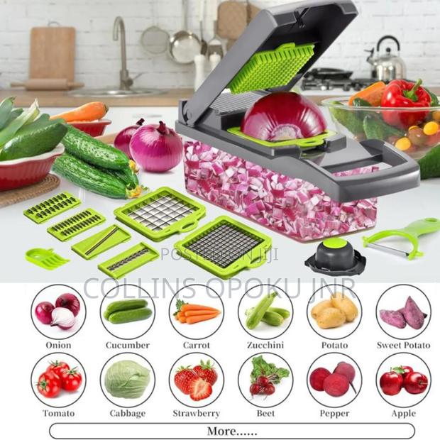 Vegetable Slicer 16pcs Hand Operated Vegetable Slicer, Veggie Chopper · Photo 4
