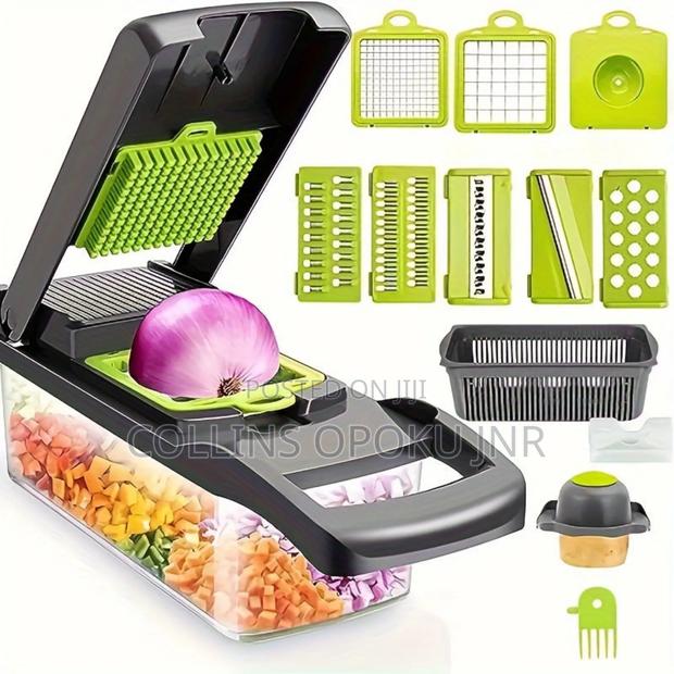 Vegetable Slicer 16pcs Hand Operated Vegetable Slicer, Veggie Chopper · Photo 2