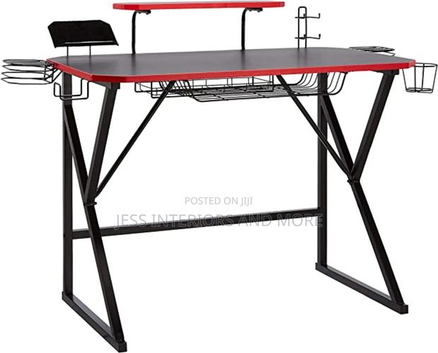 Gaming Computer Desk With Storage Compartments · Photo 1