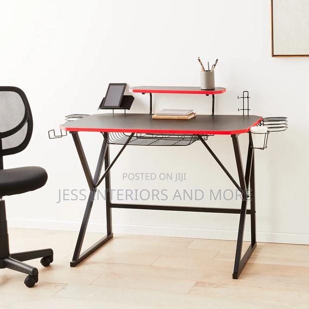 Gaming Computer Desk With Storage Compartments · Photo 2