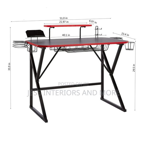Gaming Computer Desk With Storage Compartments · Photo 3