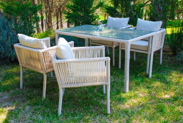 Outdoor Garden Dining Set (Available in Light Brown, Gray,Brown) · Photo 1