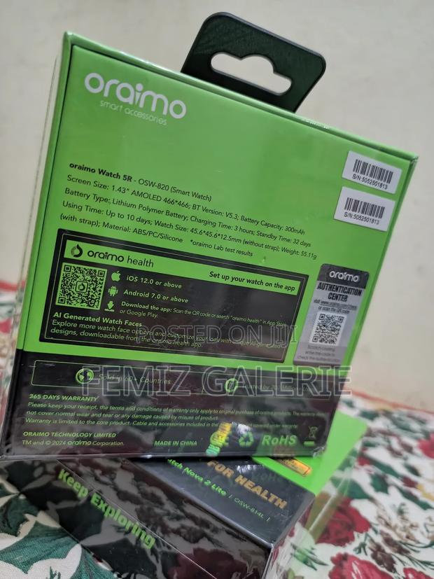 Oraimo Watch 5r 1.43'' Amoled Ip68 Smart Watch · Photo 3
