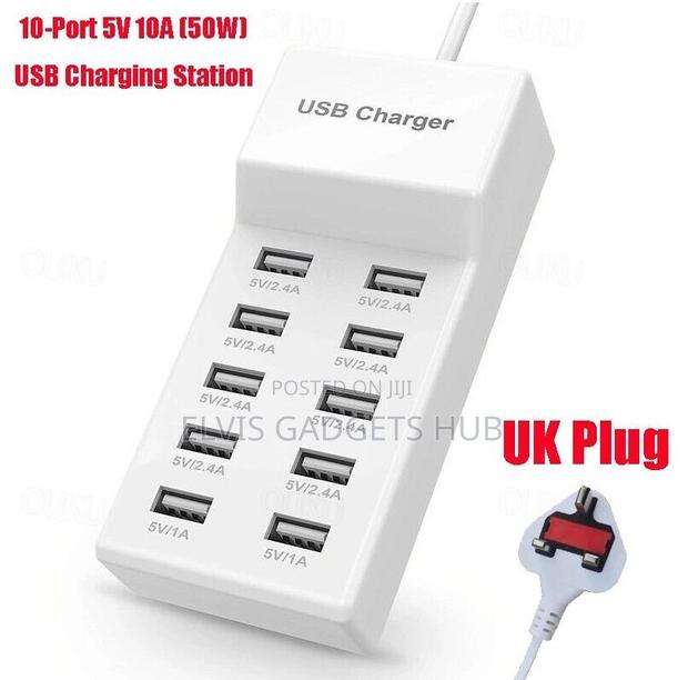 50w Multi 10 Port Usb Travel Charger · Photo 1