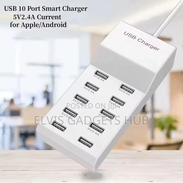 50w Multi 10 Port Usb Travel Charger · Photo 2