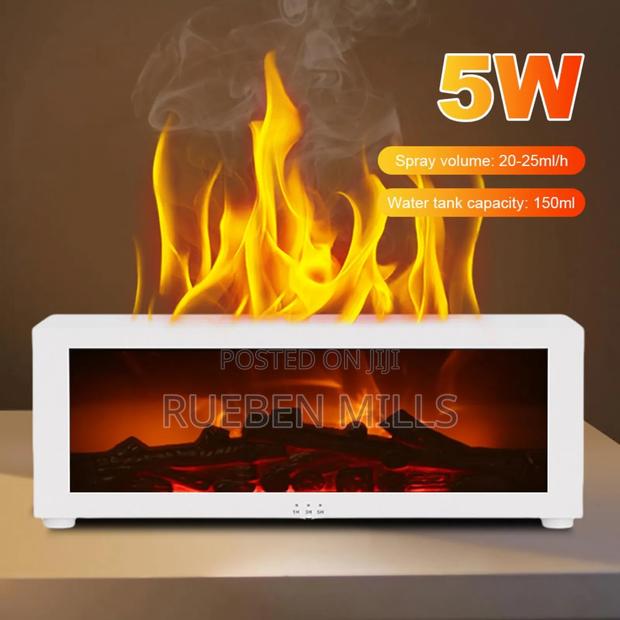 New White A4 Flame Aromatherapy Essential Oil Diffuser Machine · Photo 1