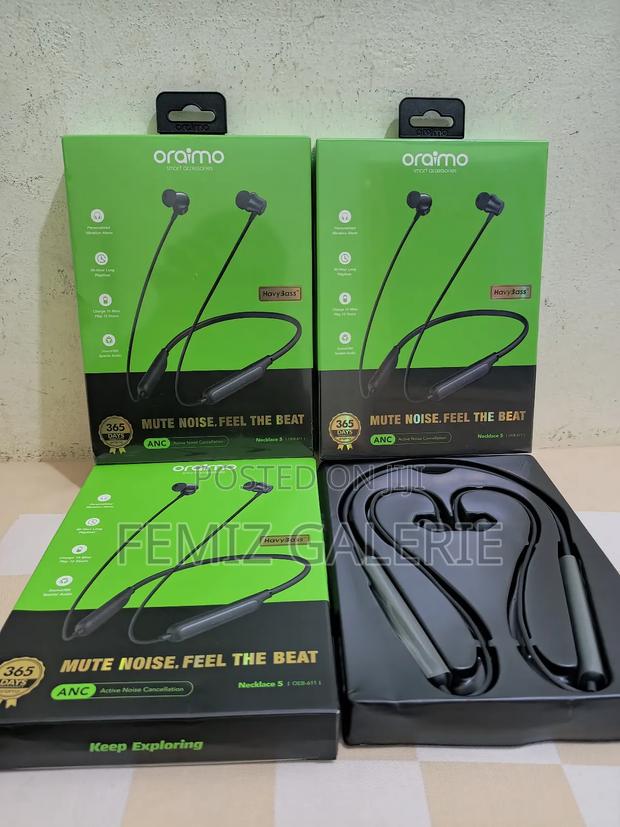 Oraimo Necklace 5 30db Noise Cancellation Call Vibration Earphones · Photo 3