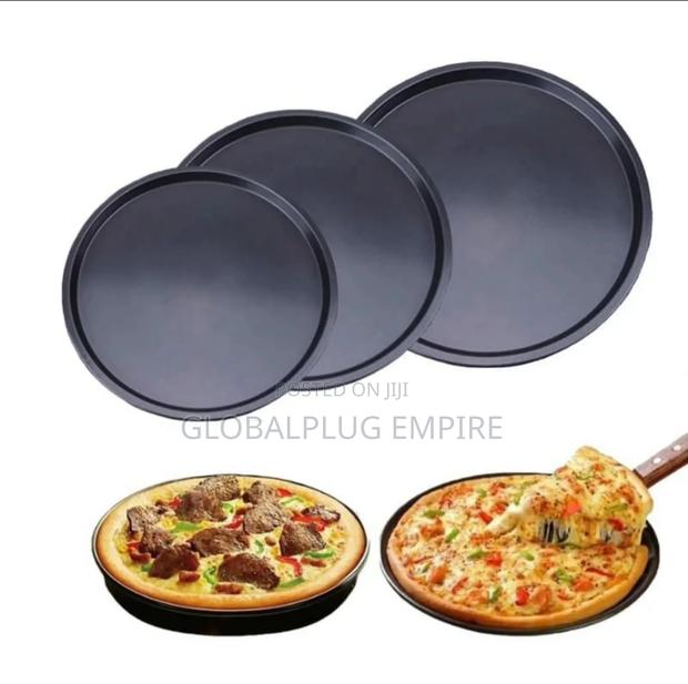 7 Inch Pizza Pan Of 3 Stainless Steel Pizza Plates Non Stick Bakeware · Photo 2