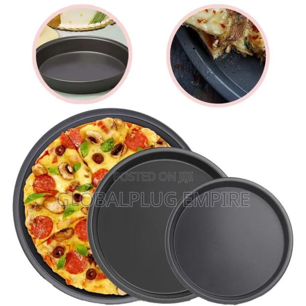 7 Inch Pizza Pan Of 3 Stainless Steel Pizza Plates Non Stick Bakeware · Photo 1