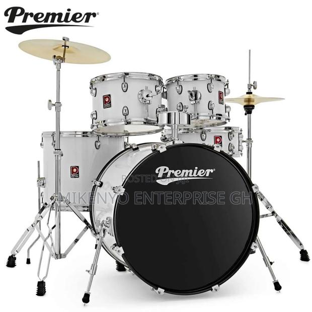 Quality Premier Revolution 20" 5-Piece Complete Drum Kit White