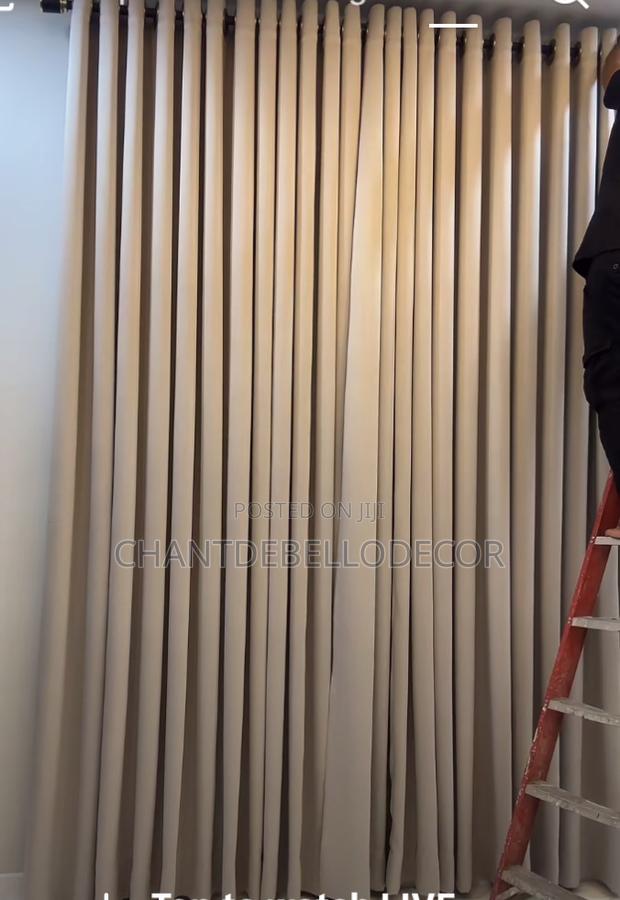 Thick Ringed Blackout Curtains 300ghc For A Pair ( Without Voile ) · Photo 3