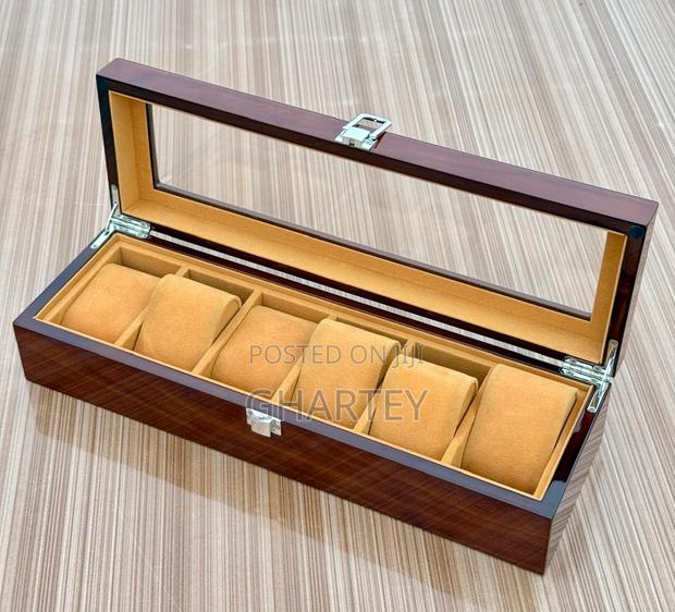 6 Slots Wooden Watches Haven - Brown · Photo 2