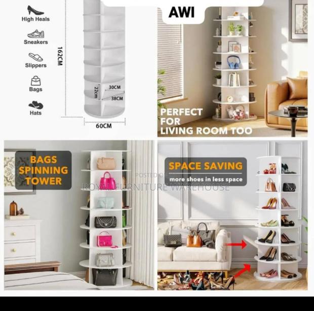 Free Rotating Modern Shoes and Bags Rack · Photo 1