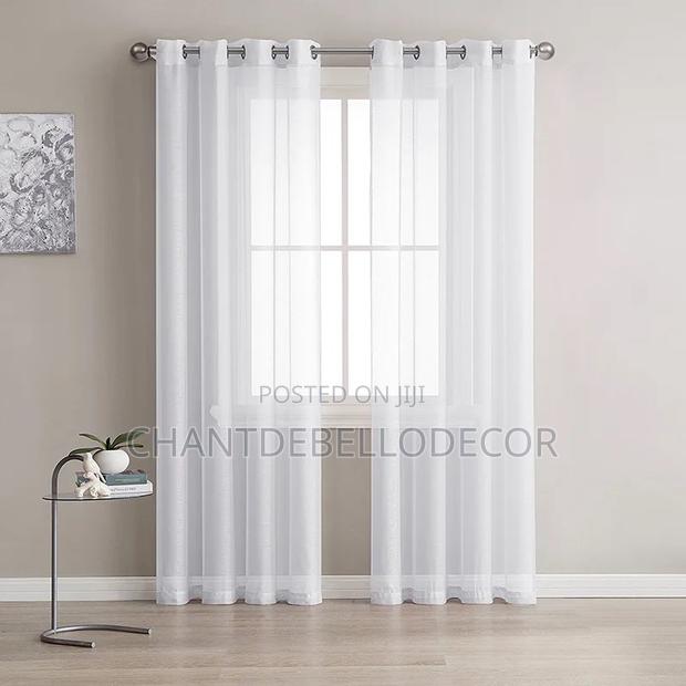 Plain White Transparent Voile Curtains 200ghc A Pair · Photo 1