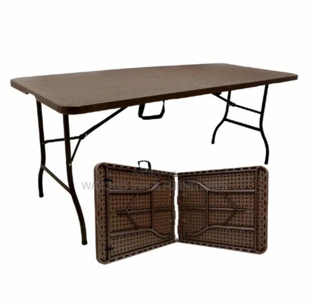Brown Rattan Event / Party Foldable Table ( Wholesale ) · Photo 1