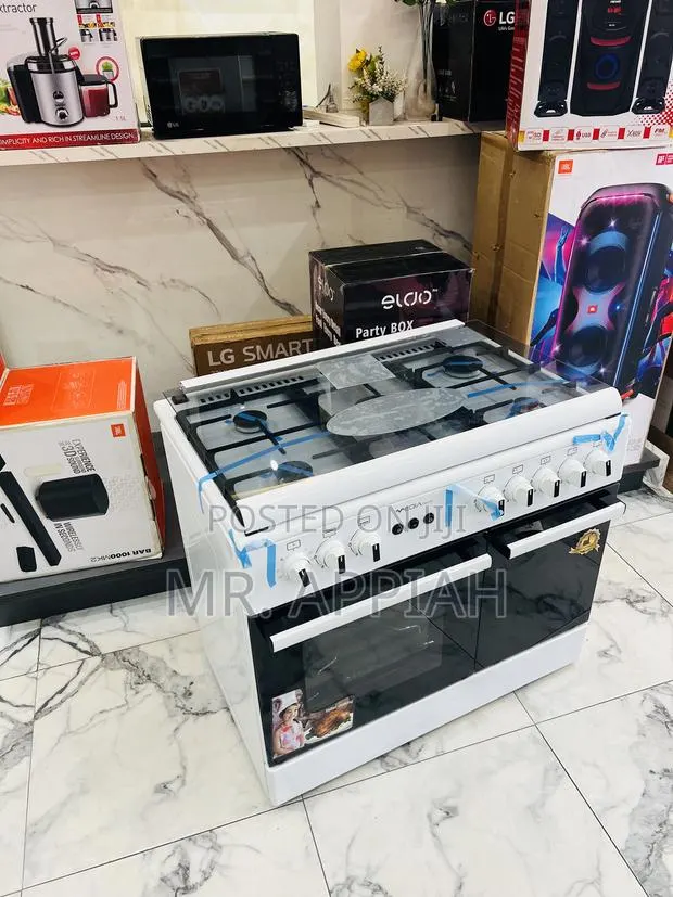 Latest and Affordable Mediatech 5 Gas Burner With Grill(White) · Photo 1