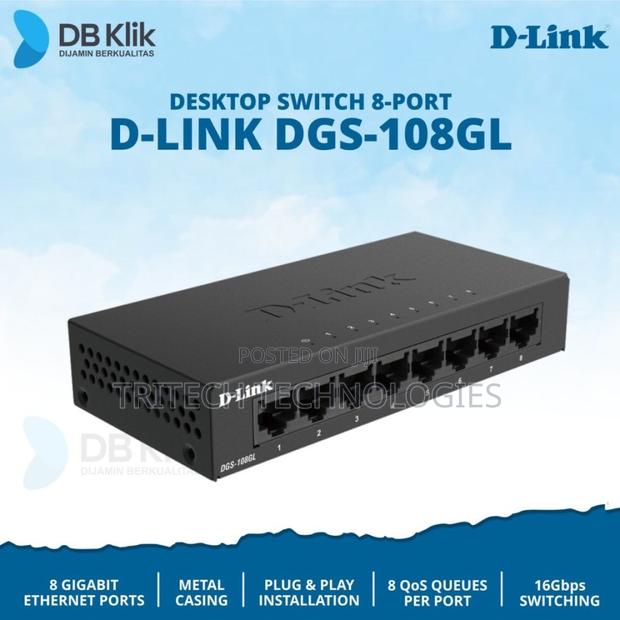 8-Port Gigabit Unmanaged Desktop Switch DGS-108gl · Photo 2