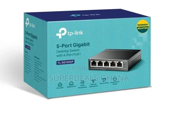 TP-Link Tl-Sg1005p 5-Port Gigabit Poe Switch · Photo 1