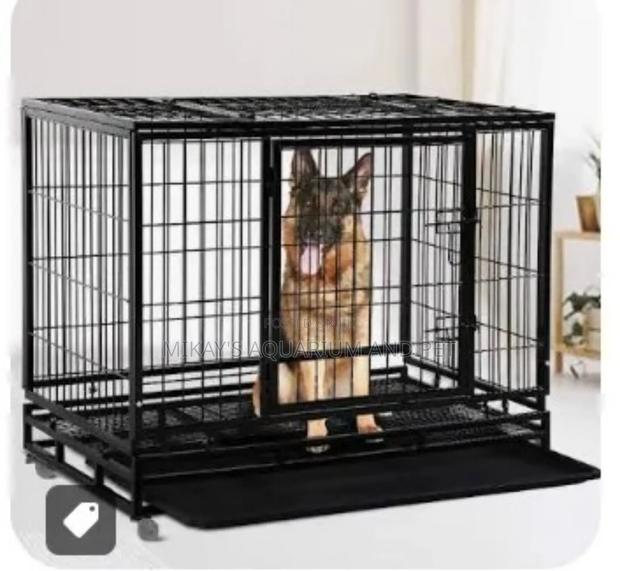 Dog and Cat Metal Cage With Wheels · Photo 1