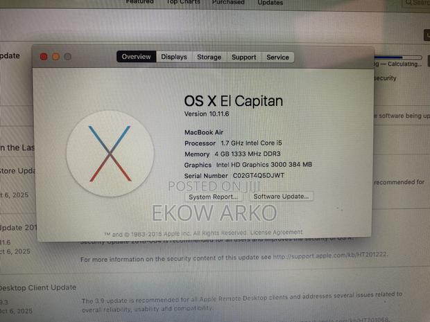 Laptop Apple MacBook Air 2011 4GB Intel Core I5 SSD 128GB · Photo 3