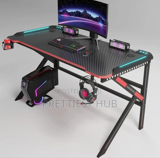 RGB Lighting Gaming Office Desk · Photo 3