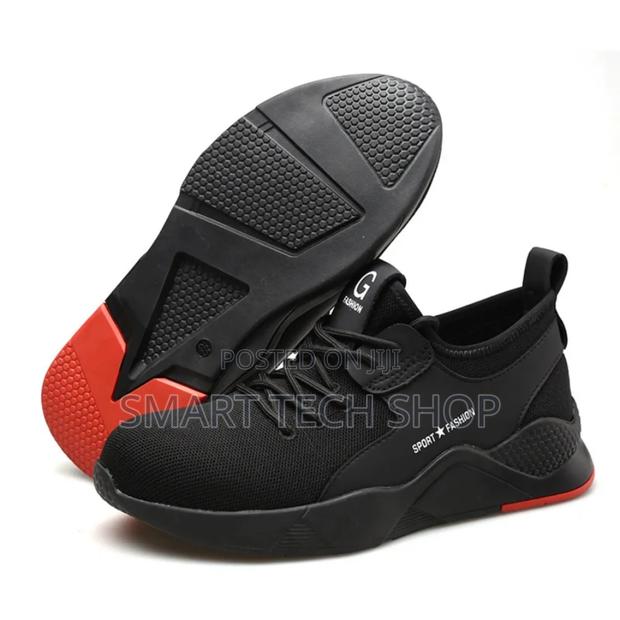 Black Red Breathable Soft Safety Work Shoes With Steel Toe And Kevlar · Photo 6